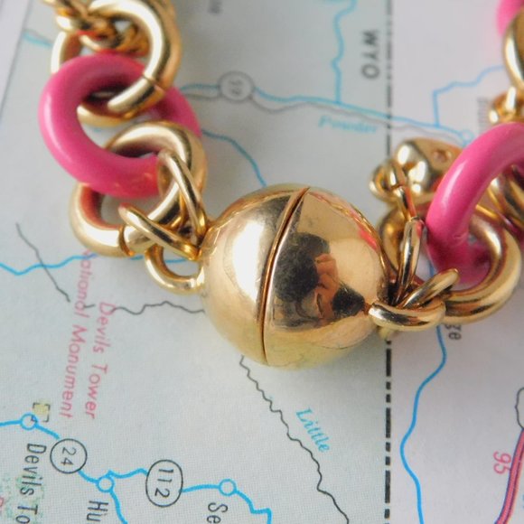 JUICY COUTURE pink gold bracelet magnetic clasp - Picture 4 of 4